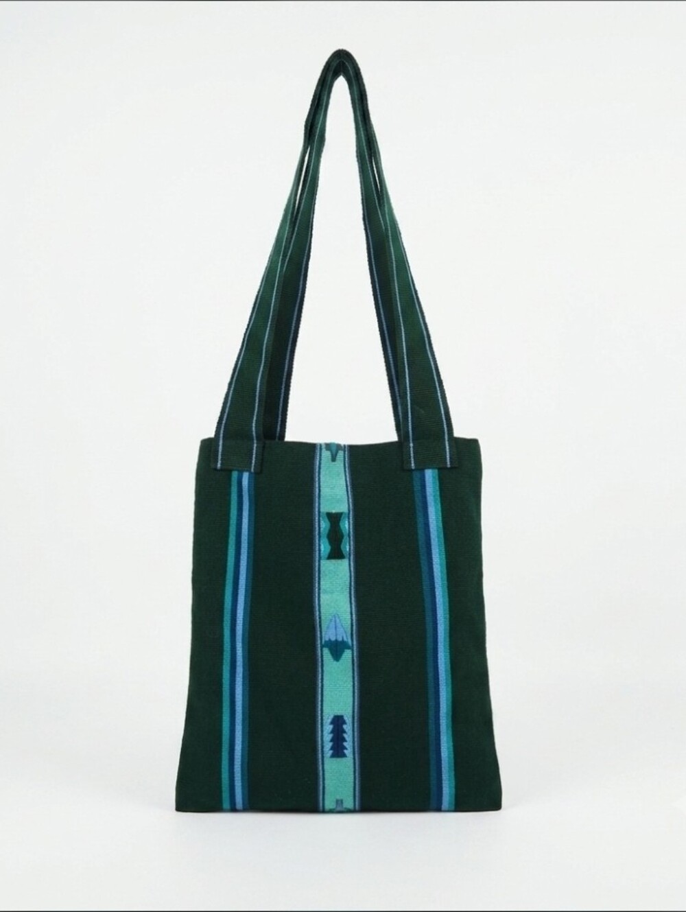 vintage green shoulder tote bag